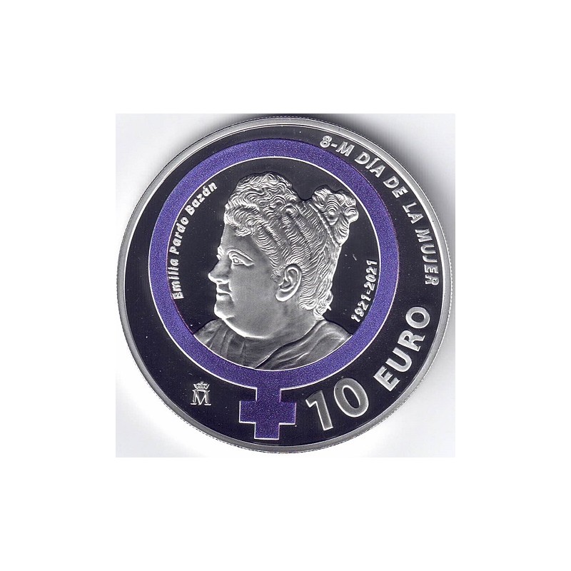 2021. Día de la mujer. Emilia Pardo Bazán. 10 euros