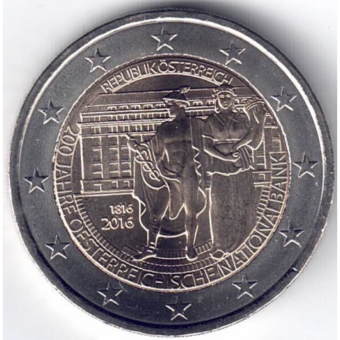 2016. 2 Euros Austria "Banco Nacional"