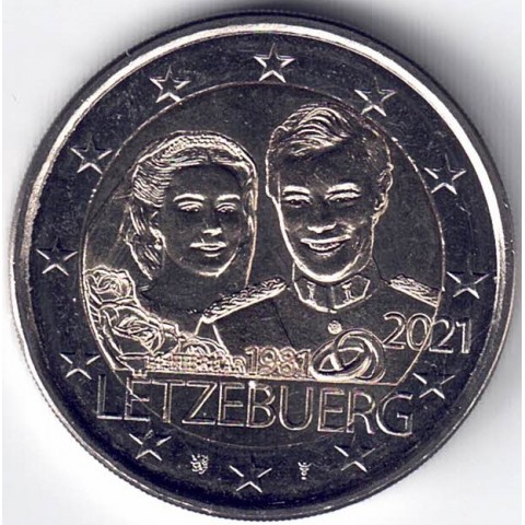 2021. 2 Euros Luxemburgo "Boda"