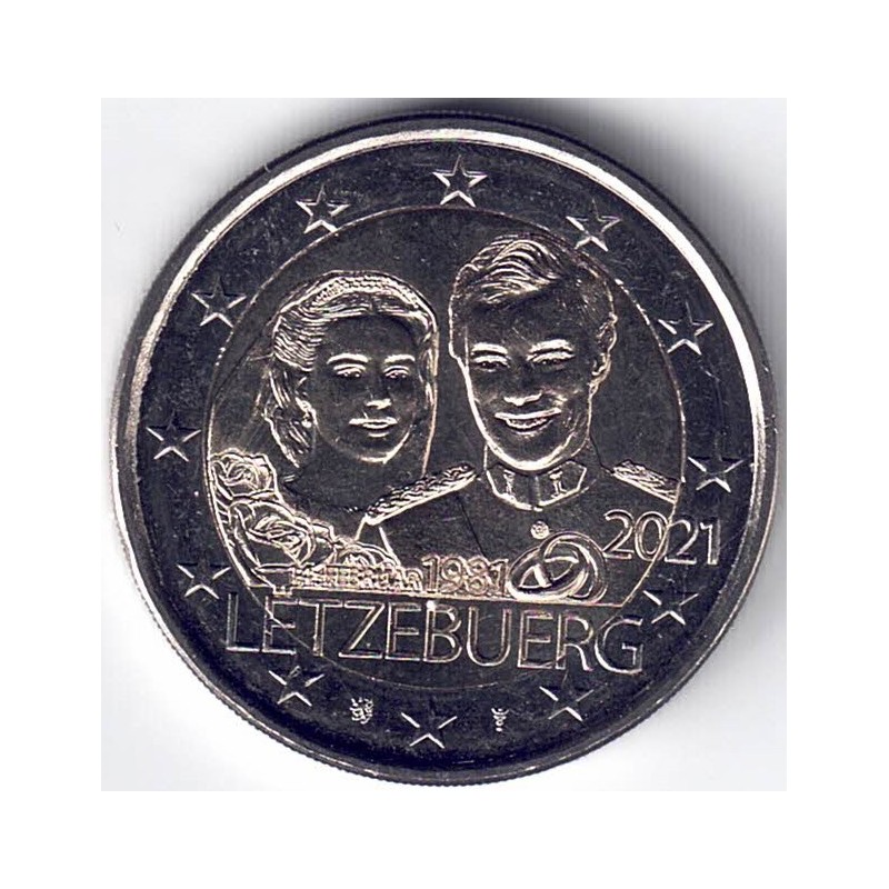 2021. 2 Euros Luxemburgo "Boda"