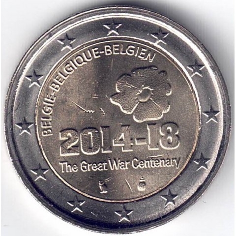 2014. 2 Euros Bélgica "I Guerra Mundial"