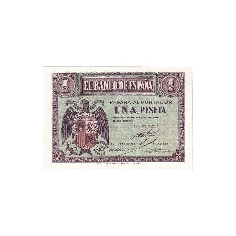 1938. 1 Pta Escudo febrero