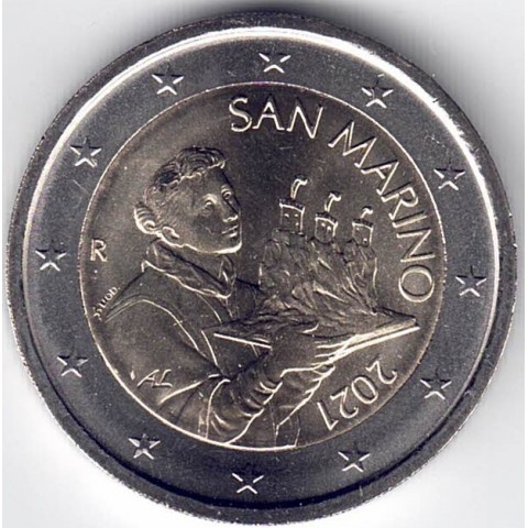 2021. 2 Euros San Marino. "Santo Marino"