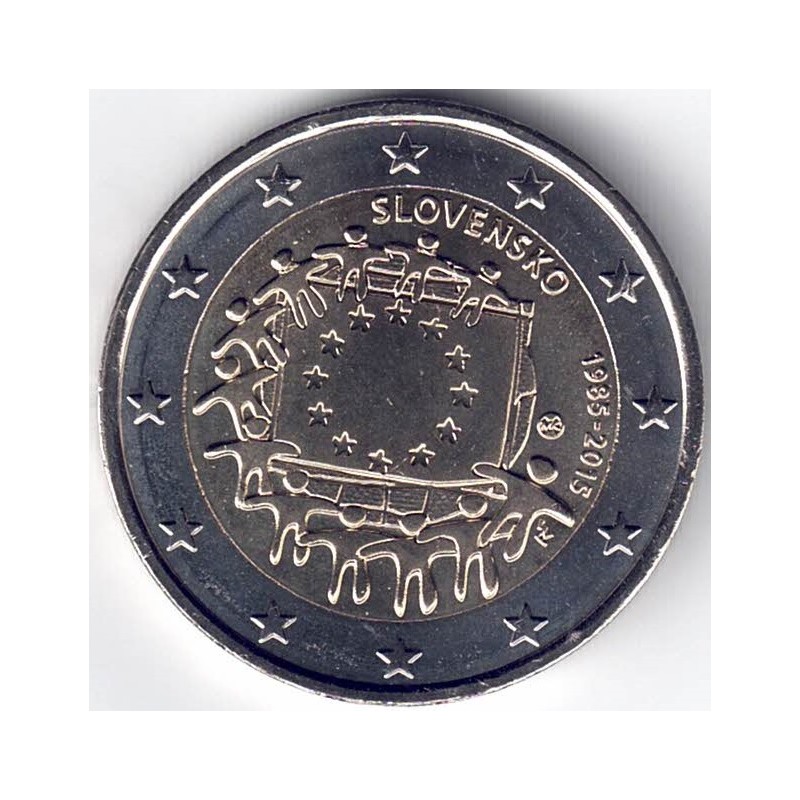 2015. 2 Euros Eslovaquia "Bandera"