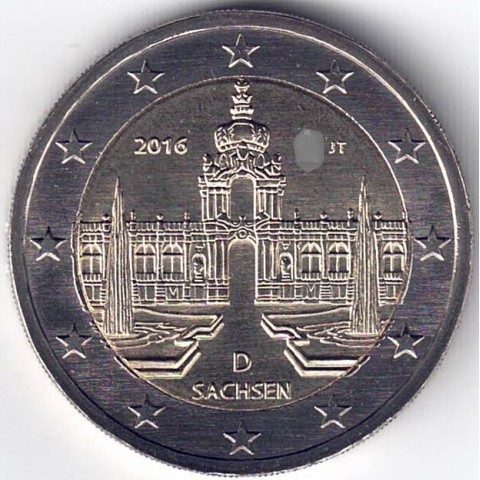 2016. 2 Euros Alemania "Sajonia"