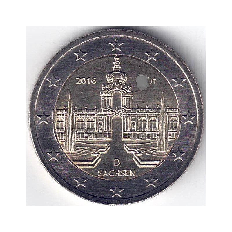 2016. 2 Euros Alemania A-Berlín "Sajonia"