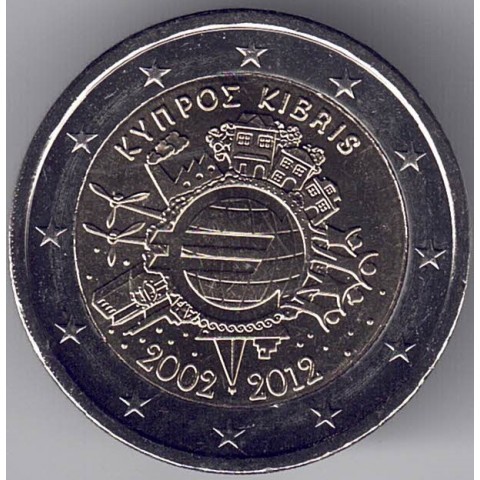 2012. 2 Euros Chipre "X Aniversario"