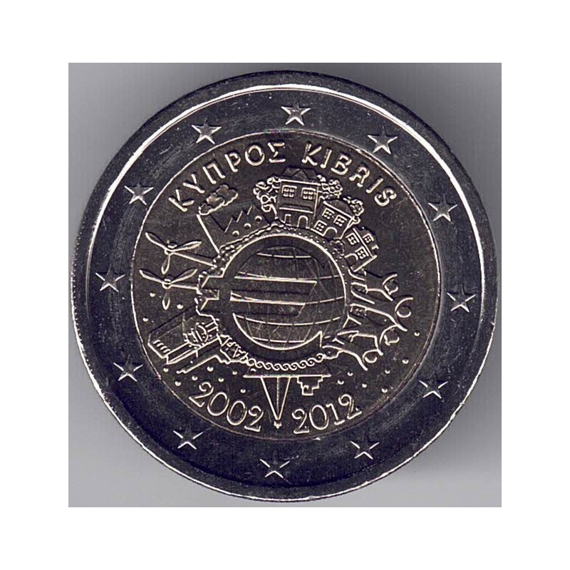 2012. 2 Euros Chipre "X Aniversario"