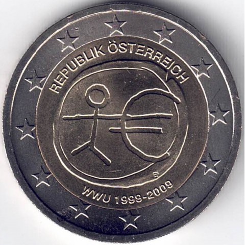 2009. 2 Euros Austria "EMU"