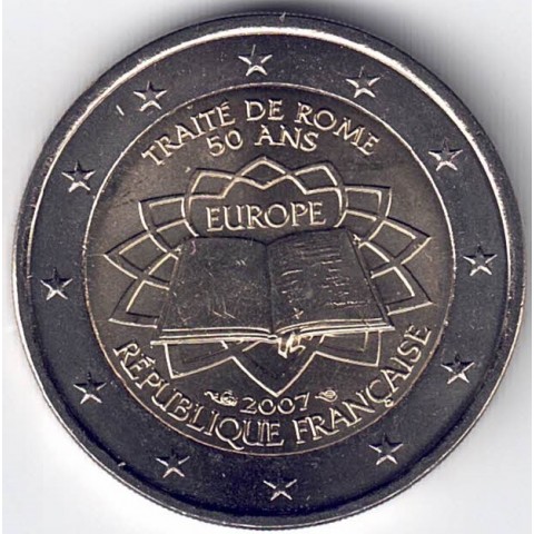 2007. 2 Euros Francia "Tratado de Roma"
