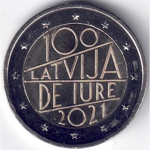 2021. 2 Euros Letonia "Sol Naciente"