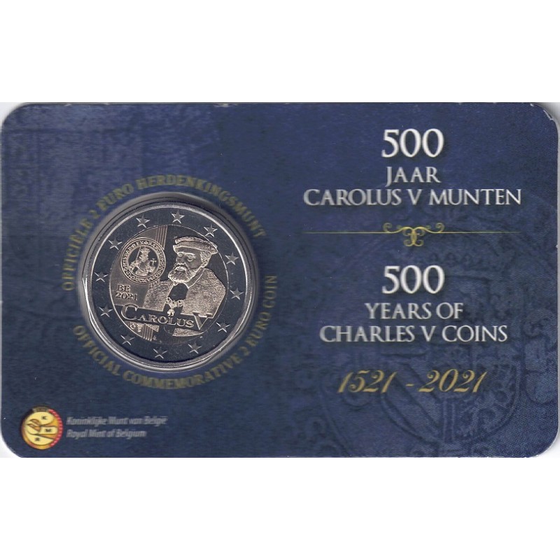 2021. 2 Euros Belgica "Carlos V"
