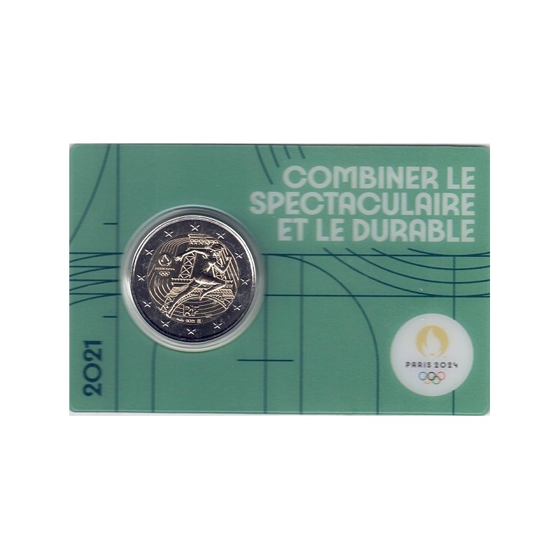 2021. 2 euros Francia "Olimpiada"