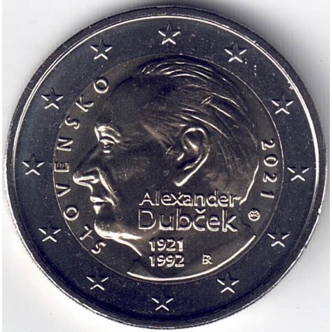 2021. 2 Euros Eslovaquia "Dubcek"