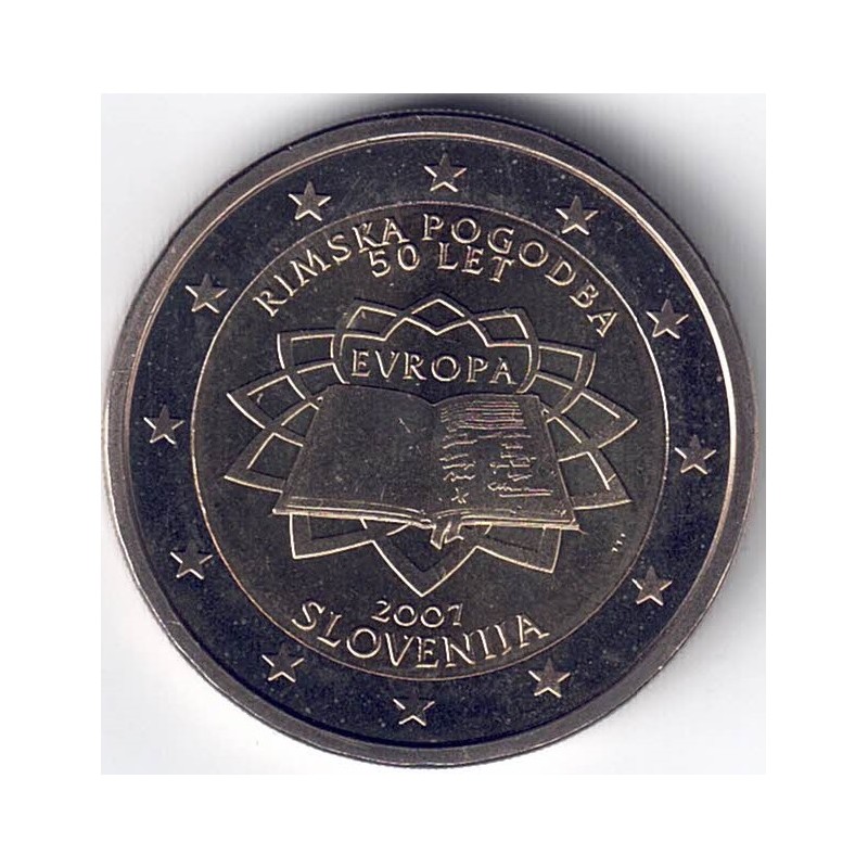 2007. 2 Euros Eslovenia "Tratado de Roma"