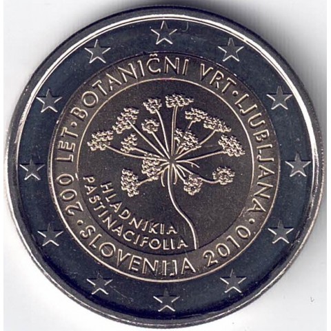 2010. 2 Euros Eslovenia "Jardín Botánico"