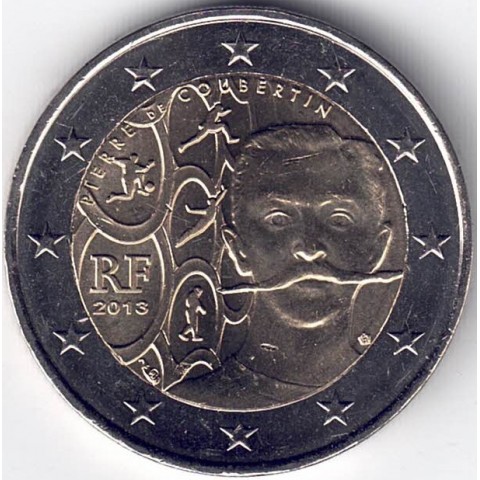 2013. 2 Euros Francia "Coubertin"