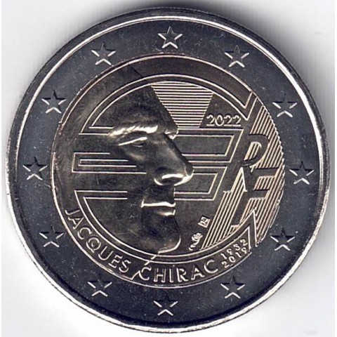 2022. 2 Euros Francia "Chirac"