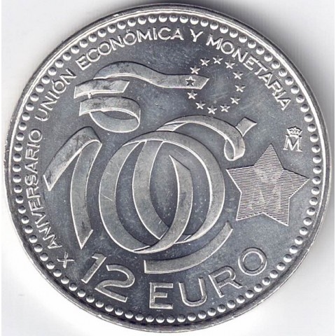 2009. Moneda 12 euros "X Aniversario euro"