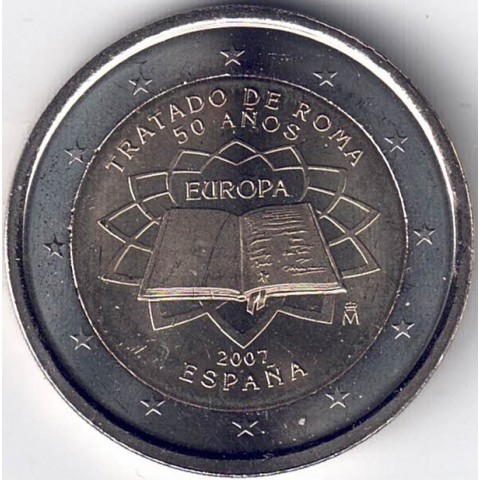 2007. 2 Euros España "Tratado de Roma"