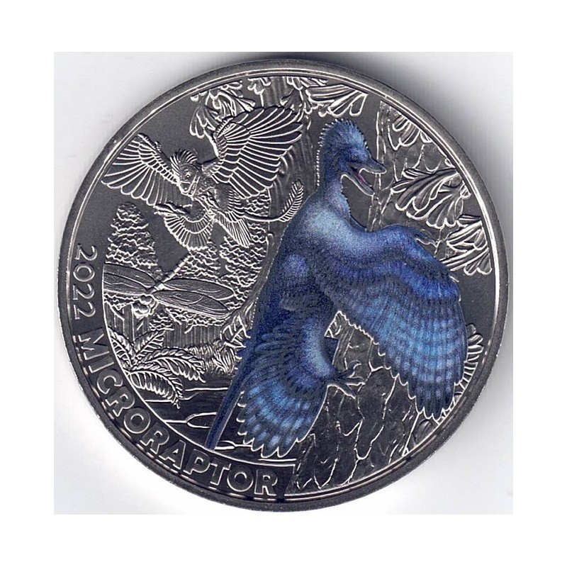 2022. Moneda 3 euros Austria. Microraptor