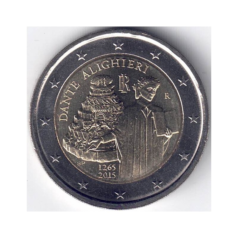 2015. 2 Euros italia "Dante Alighieri"