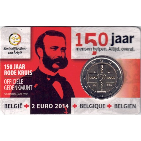 2014. 2 Euros Bélgica "Cruz Roja"