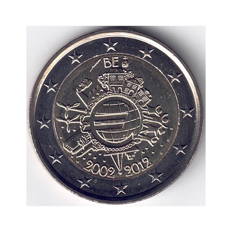 2012. 2 Euros Bélgica "X Aniversario"