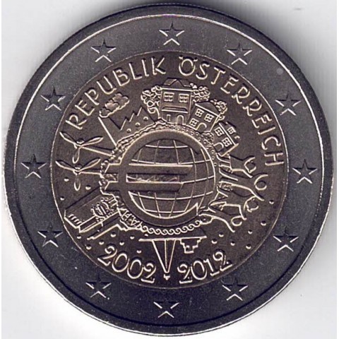 2012. 2 Euros Austria "X Aniversario"