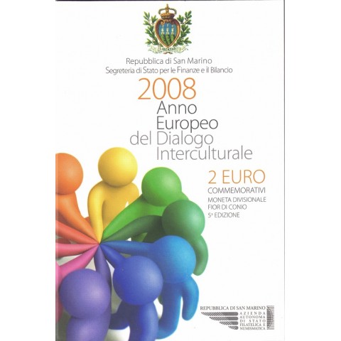 2008. 2 Euros San Marino "Dialogo"