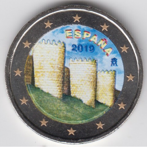 2019. 2 euros España "Muralla" color