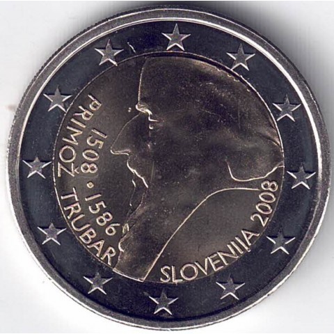 2008. 2 Euros Eslovenia "Primoz Trubar"
