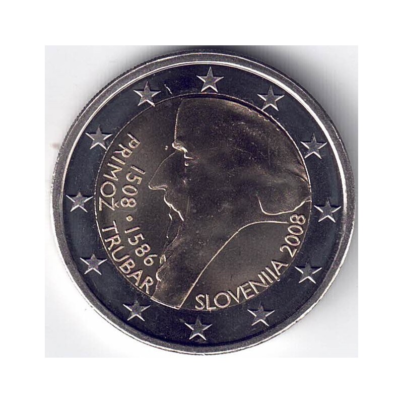2008. 2 Euros Eslovenia "Primoz Trubar"