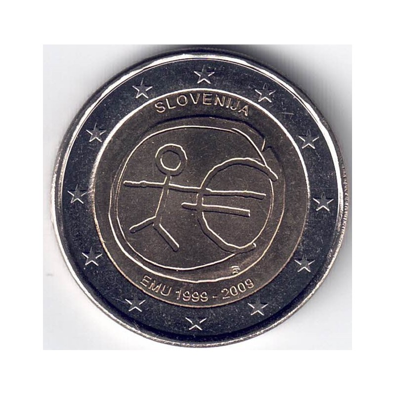 2009. 2 Euros Eslovenia "EMU"
