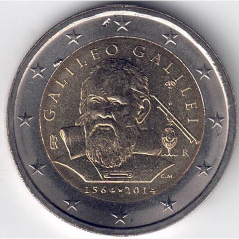 2014. 2 Euros Italia "Galileo Galilei"