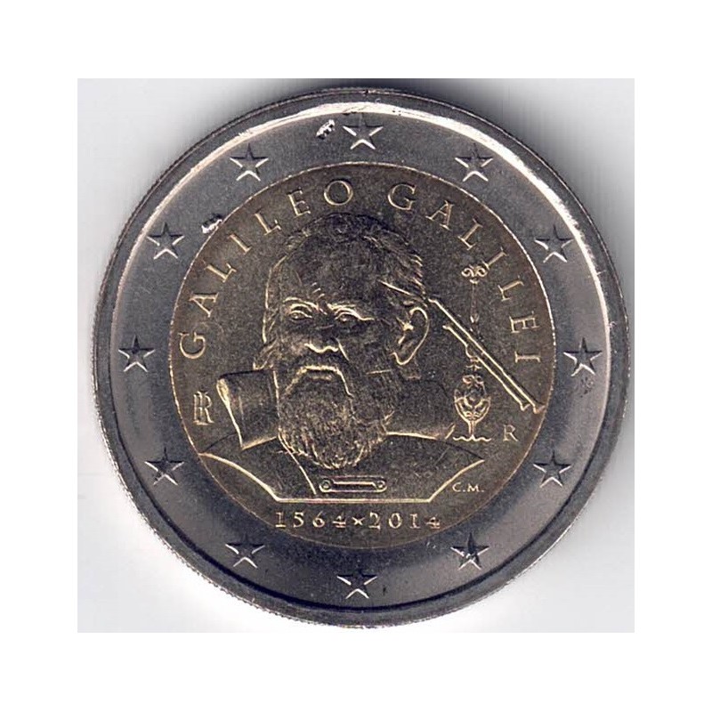 2014. 2 Euros Italia "Galileo Galilei"