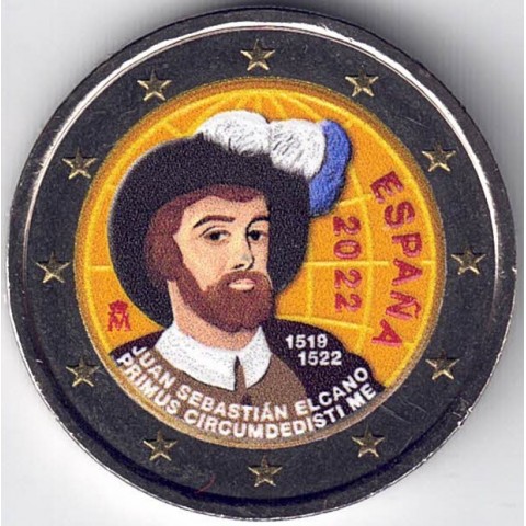 2022. 2 euros España "Elcano" color