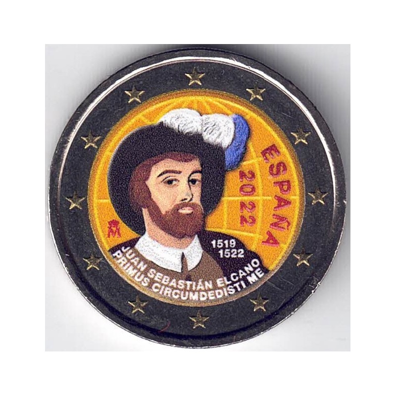 2022. 2 euros España "Elcano" color