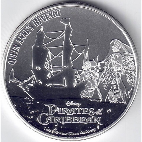 2022. Onza Niue. Piratas del Caribe. Queen Anne