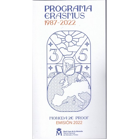 2022. 2 euros España "Erasmus" proof