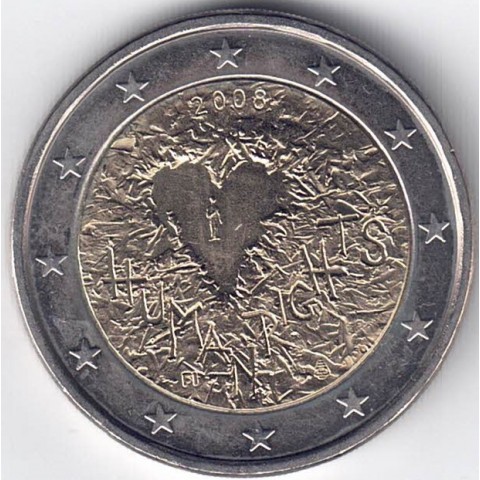 2008. 2 Euros Finlandia "Derechos humanos"