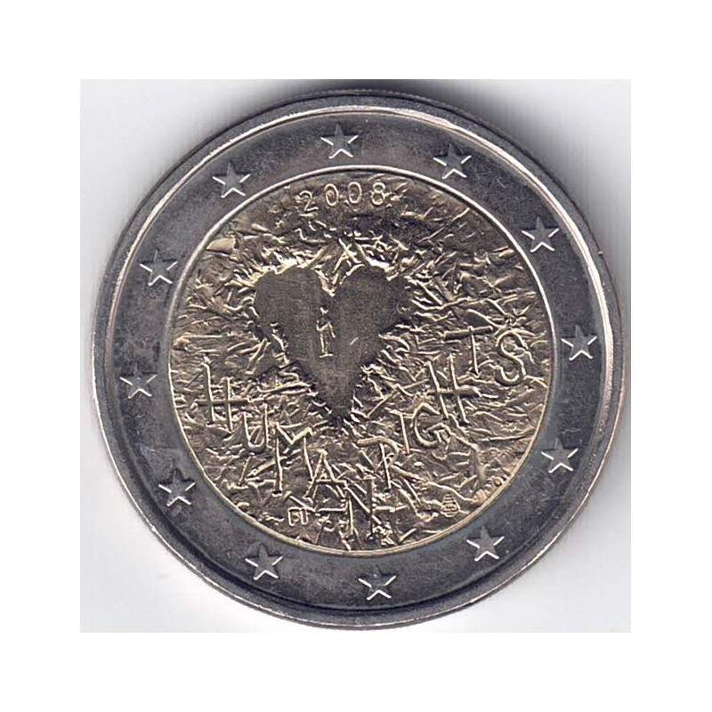 2008. 2 Euros Finlandia "Derechos humanos"