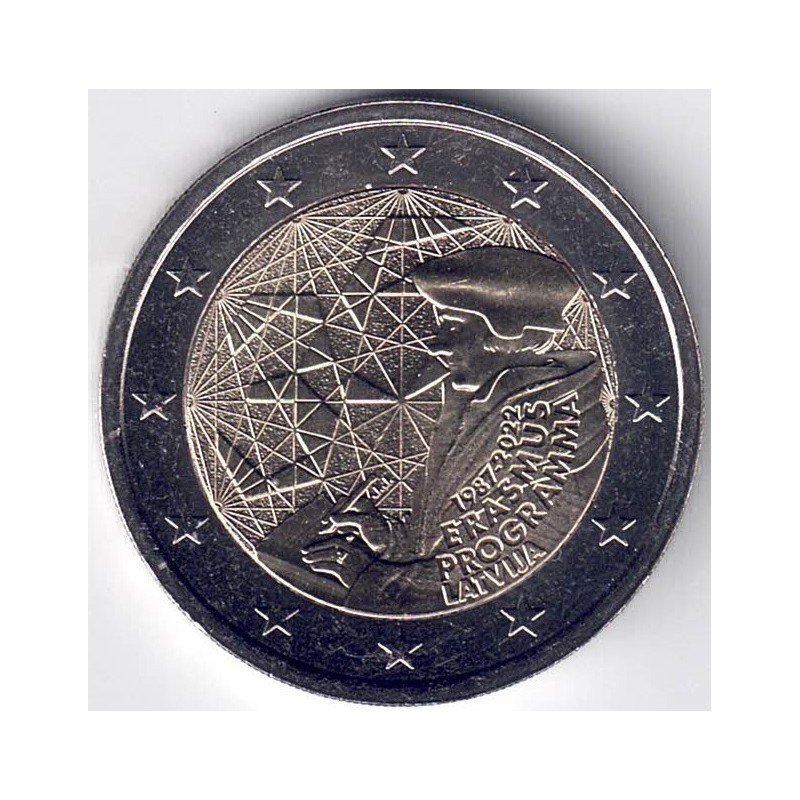 2022. 2 euros Letonia "Erasmus"