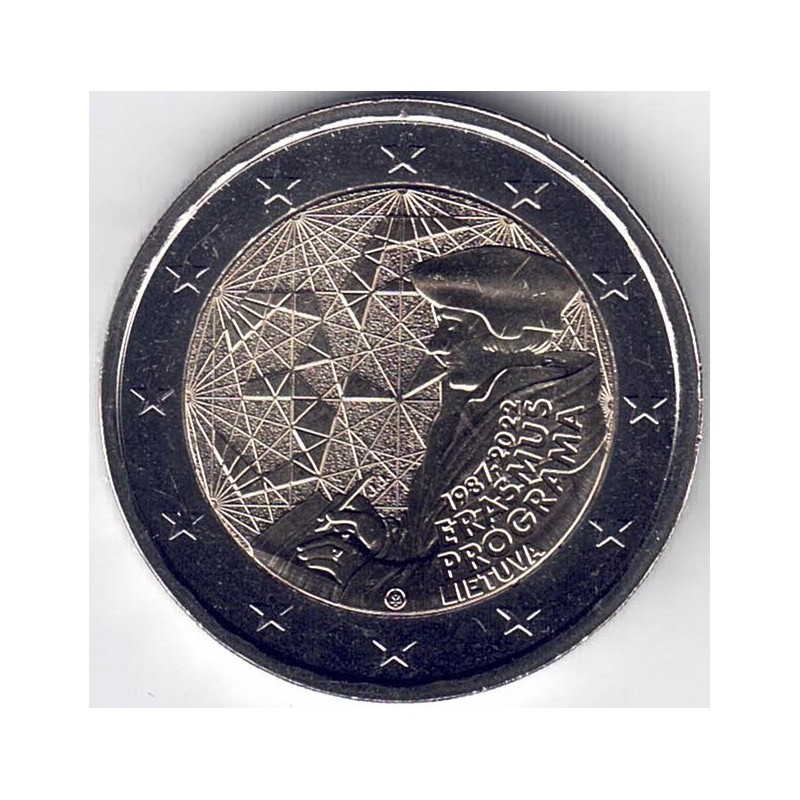 2022. 2 euros Lituania "Erasmus"