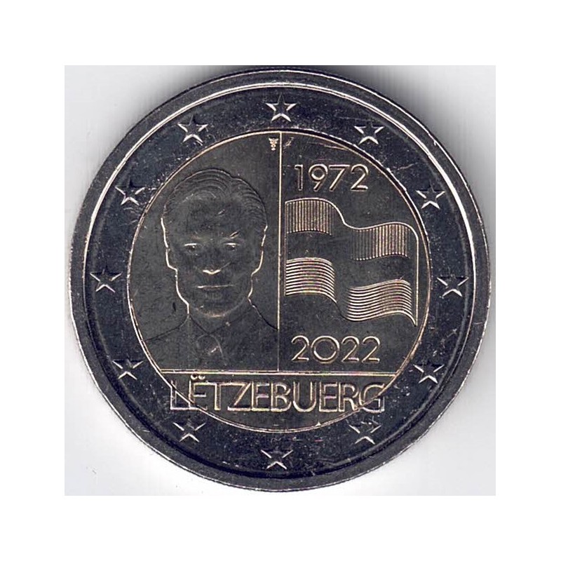 2022. 2 Euros Luxemburgo. "Bandera"