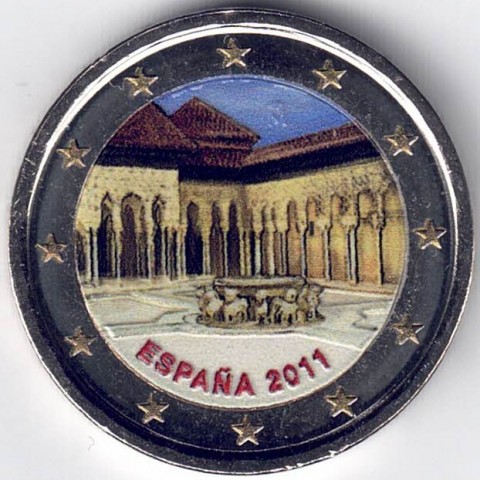 2011. 2 Euros España "Alhambra" color