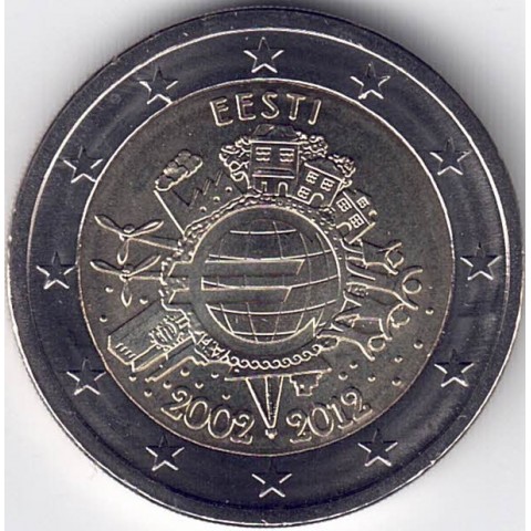 2012. 2 Euros Estonia "X Aniversario"