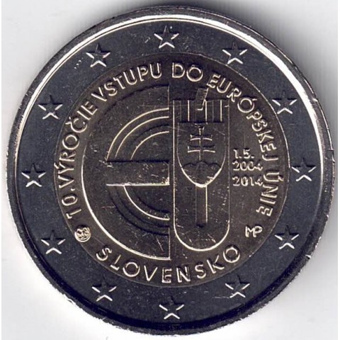 2014. 2 Euros Eslovaquia "X Aniversario"