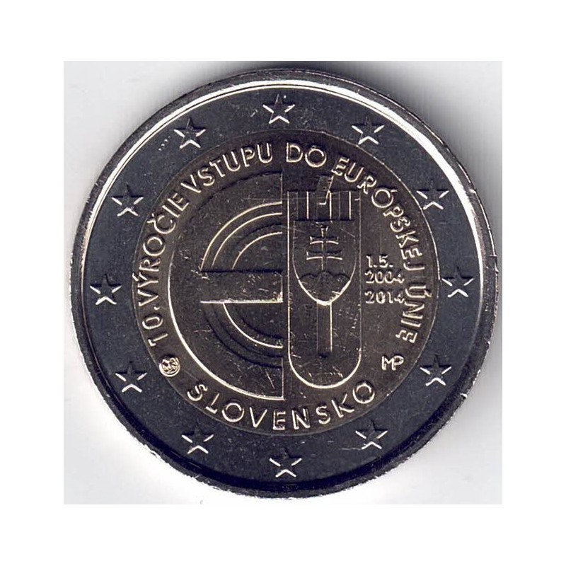 2014. 2 Euros Eslovaquia "X Aniversario"