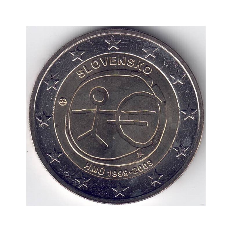 2009. 2 Euros Eslovaquia "EMU"